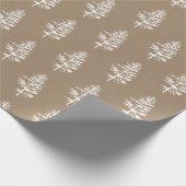 Rustikaler Kraft-Weißwald-Spruce-Baum Geschenkpapier (Ecke)