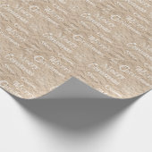 Rustikaler Kraft White Schriftart beängstigend Fro Geschenkpapier (Ecke)