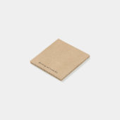 Rustikaler Kraftpapier-Stil personalisiert Post-it Klebezettel (angewinkelt)