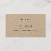 Rustikaler Kraftpapierhund im Herz-Hund-Trainer Visitenkarte (Rückseite)