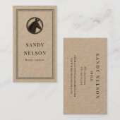 Rustikaler Kraftreitausender Visitenkarte (Vorne/Hinten)