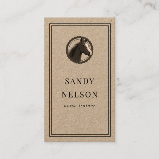 Rustikaler Kraftreitausender Visitenkarte (Vorderseite)