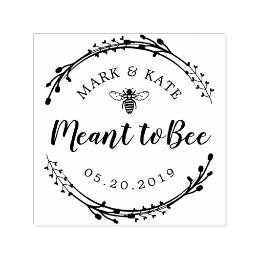 Rustikaler Kranz bedeutet, Honig-Gastgeschenk Hoch Permastempel (Design)