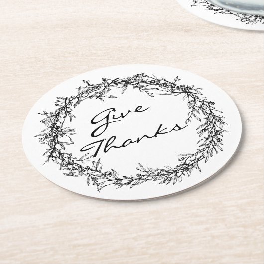 Rustikaler Kranz Dank Erntedank Untersetzer (Angewinkelt)