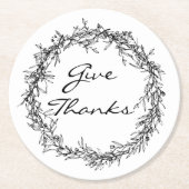 Rustikaler Kranz Dank Erntedank Untersetzer (Vorderseite)