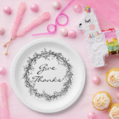 Rustikaler Kranz gibt dank Erntedank Papierplatte Pappteller (Party)