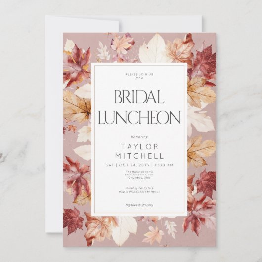 Rustikaler Kranz Herbstlaub Weinroute Mendrisiotto Einladung (Vorderseite)