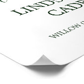 Rustikaler Kranz mit grünen Blätter Begrüßung Poster (Ecke)