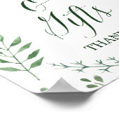 Rustikaler Kranz mit Grünen Blätter - Zeichen Poster (Ecke)