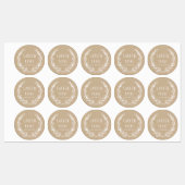 Rustikaler Kranz-Papier-Kid Etiketten (Blatt)