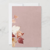 Rustikaler Kranz von Herbstlauben Weintrauben Dusc Einladung (Rückseite)