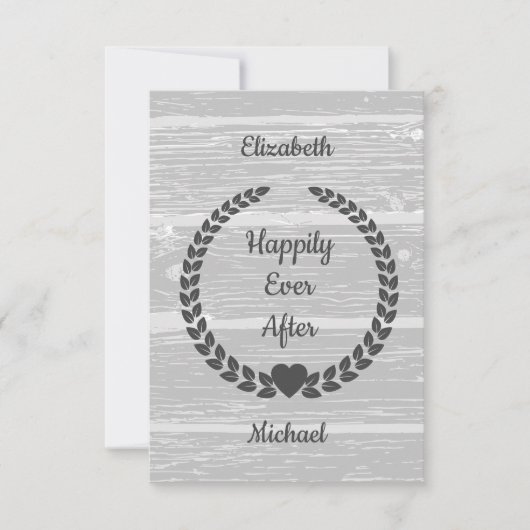 Rustikaler Kranz-Wald Graue glücklich je nach Erei Save The Date (Vorderseite)