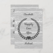 Rustikaler Kranz-Wald Graue glücklich je nach Erei Save The Date (Vorne/Hinten)