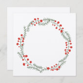 Rustikaler Kranzrahmen Blankowein Feiertagskarte (Vorne/Hinten)