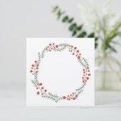 Rustikaler Kranzrahmen Blankowein Feiertagskarte (Stehend Vorderseite)