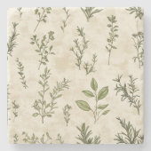 Rustikaler Kräutergarten Steinuntersetzer (Vorderseite)