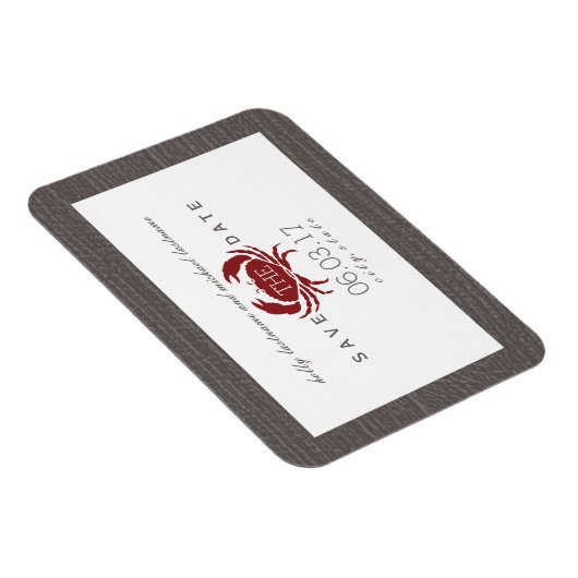 Rustikaler Krebs speichert das Datum-Magnet Magnet (Rechte Seite)