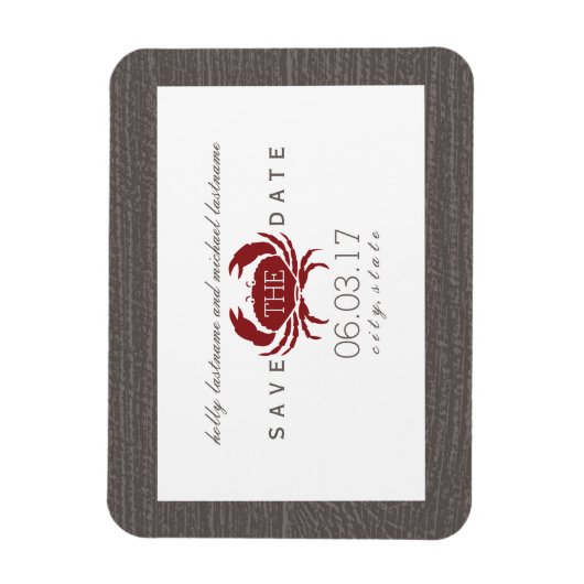 Rustikaler Krebs speichert das Datum-Magnet Magnet (Vertikal)