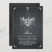 Rustikaler Kronleuchter Party Einladungen (Vorne/Hinten)