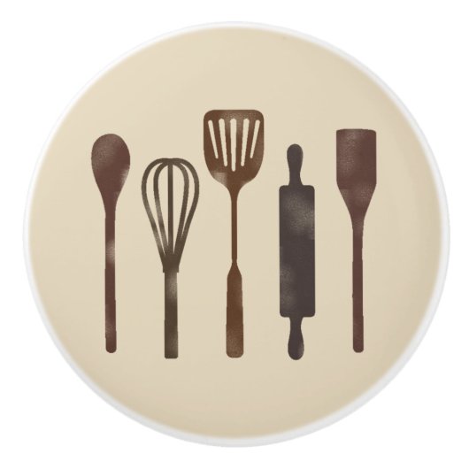 Rustikaler Küchenzieher Pull Keramikknauf (Vorderseite)