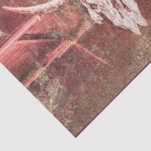 Rustikaler Kuhschädel Brown Beige Textur Grunge Seidenpapier (Ausschnitt)