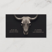 Rustikaler Kuhschädel Südwestlicher Western Visitenkarte (Rückseite)