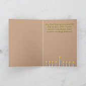 Rustikaler Kunst-Deko MashUp Chanukkas Feiertagskarte (Innenseite)