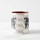 Rustikaler künstlerischer Tee Kaffee Schwarzer Bär Zweifarbige Tasse (Mittel)