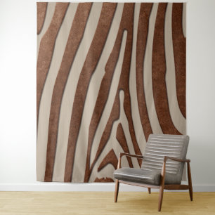 Rustikaler Kupfer-Look Tierdruck Wandteppich