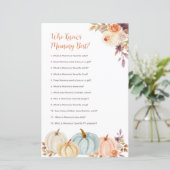 Rustikaler Kürbis, der Mama das beste Spiel kennt (Stehend Vorderseite)