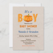 Rustikaler Kürbis - eine Baby-Dusche - Einladung (Vorderseite)