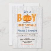 Rustikaler Kürbis Einladung (Vorderseite)