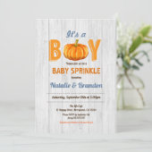 Rustikaler Kürbis Einladung (Stehend Vorderseite)