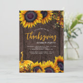Rustikaler Kürbis Erntedank Abendessen Einladung (Stehend Vorderseite)