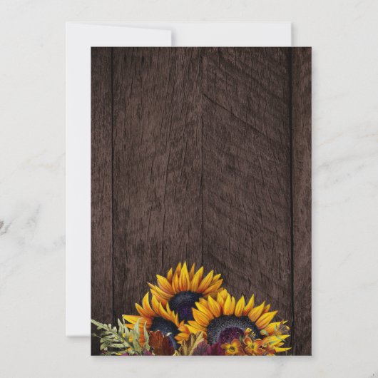 Rustikaler Kürbis Erntedank Abendessen Einladung (Rückseite)