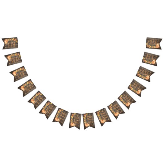 Rustikaler Kürbis-Fall-Ernte-Erntedank Wimpelkette (Alle)