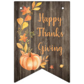 Rustikaler Kürbis-Fall-Ernte-Erntedank Wimpelkette (Erste Fahne)