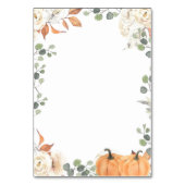 Rustikaler Kürbis Moderne Tischnummer (Rückseite)