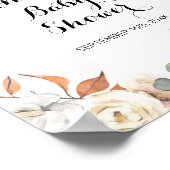 Rustikaler Kürbis Wasserfarbe Babydusche Begrüßung Poster (Ecke)