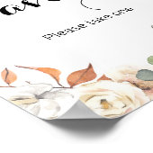 Rustikaler Kürbis Wasserfarbe Gefälligkeitszeichen Poster (Ecke)