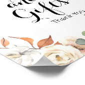 Rustikaler Kürbis Wasserfarbenkarte und Geschenke Poster (Ecke)