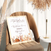 Rustikaler Kürbisfall Wiese Willkommen Poster