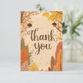 Rustikaler Kürbisherbst Dankeskarte (Stehend Vorderseite)