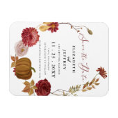 Rustikaler Kürbisherbst Save the Date Magnet (Horizontal)