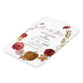 Rustikaler Kürbisherbst Save the Date Magnet (Linke Seite)