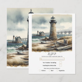 Rustikaler KüstenLeuchtturm Seaside Beach UAWG Einladung