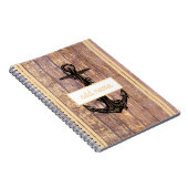 Rustikaler Küstenwachs Gelber Name Nautiker Notizblock (Rechte Seite)