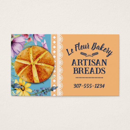 Rustikaler Laib von Brot Blume runden Backwaren ab (Vorderseite)