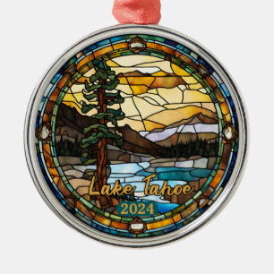 Rustikaler Lake Tahoe Kalifornien Ornament Aus Metall