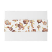 Rustikaler Land-Herbst-Herbstlaub und Eicheln Einladungsbanderole (Rückseitenbeispiel)